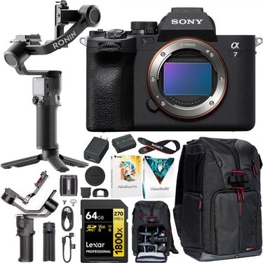 Sony a7 IV Mirrorless Full Frame Camera Body Kit + DJI RS 3 Mini Gimbal Bundle