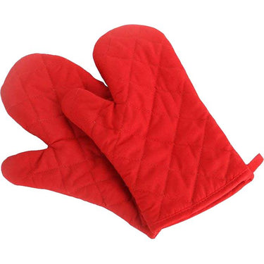Deco Chef Pair of Red Heat Resistant Oven Mitt - RDMITT