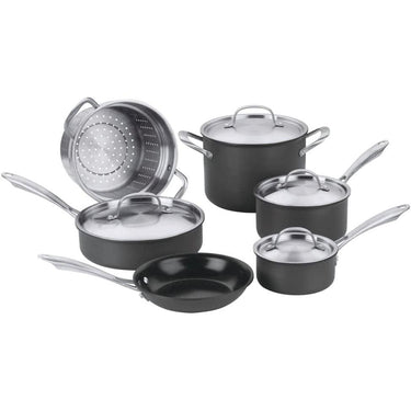 Cuisinart GG-10 - GreenGourmet Hard Anodized Eco-Friendly Nonstick 10-Piece Cookware Set