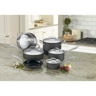 Cuisinart GG-10 - GreenGourmet Hard Anodized Eco-Friendly Nonstick 10-Piece Cookware Set