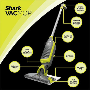 Shark VACMOP VM250 Pro Cordless Hard Floor Vacuum Mop - Gray, Factory Refurbished