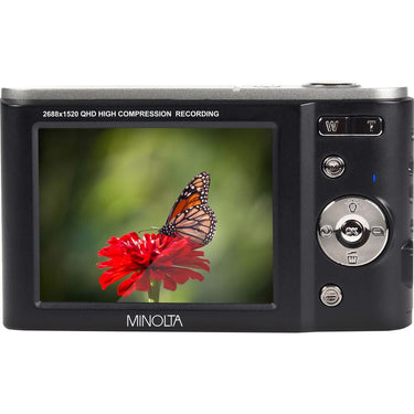 Minolta MND20 44 MP / 2.7K Ultra HD Digital Camera - Black - Open Box