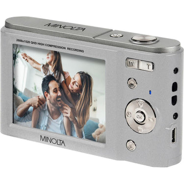 Minolta MND20 44 MP / 2.7K Ultra HD Digital Camera - Silver - Open Box