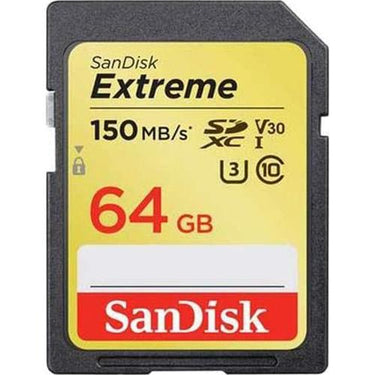 Sandisk Extreme SDXC Memory Card; 64GB; UHS-I (SDSDXV6-064G-ANCIN) - Open Box