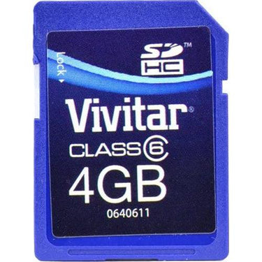 Vivitar SDHC 4 GB Memory Card for High Megapixel and HD Video Recording - Open Box