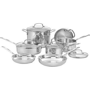 Cuisinart Chef's Classic Stainless 11-Piece Cookware Set + 12 Piece Cutlery Set