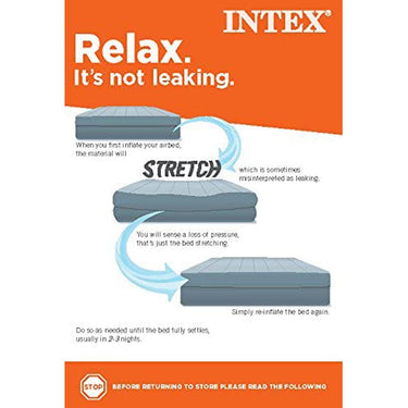 Intex Dura-Beam Standard Series Prestige Downy Airbed with Battery Pump, Full