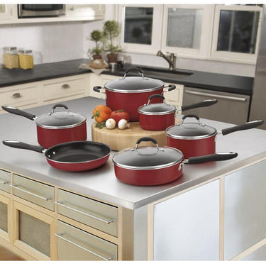 Cuisinart 55-11 Advantage Non-Stick 11-Piece Cookware Set - Red