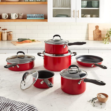 Cuisinart 55-11 Advantage Non-Stick 11-Piece Cookware Set - Red