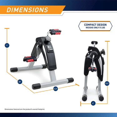 Marcy Portable Compact Cardio Cycle, Black and Silver - NS-914 - Open Box