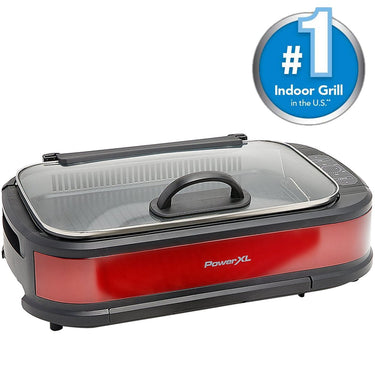 PowerXL Smokeless Indoor Grill, Red (K54319 172000) - Open Box