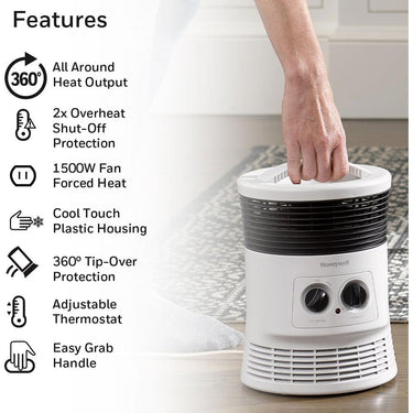Honeywell 360 Surround Heater, White (Refurbished)