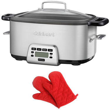 Cuisinart MSC-800 Cook Central 4-in-1 Multi-Cooker, 7 Quart w/ Pair of Oven Mitt