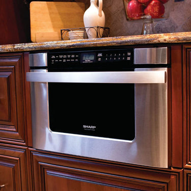 Sharp 24" 1.2 cu. ft. 950W Easy Open Microwave Drawer, Stainless Steel (KB6524PS)