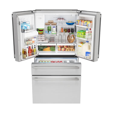 Sharp French 4-Door Counter-Depth Refrigerator with Water Dispenser (SJG2254FS)