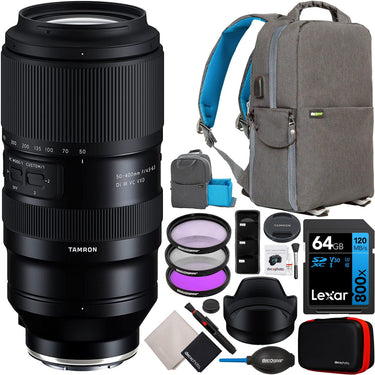 Tamron 50-400mm F4.5-6.3 Di III VC VXD Lens for Sony E-Mount Full Frame Cameras Bundle
