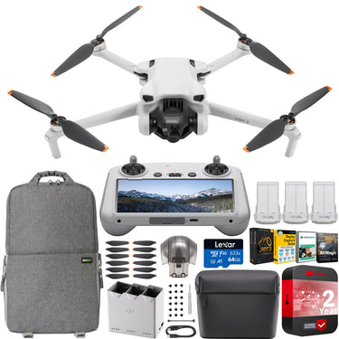 DJI Mini 3 Drone Quadcopter Fly More Combo Kit + RC Smart Remote + Accessory Bundle