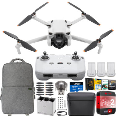 DJI Mini 3 Drone Quadcopter Fly More Combo Kit + RC-N1 Remote + Accessories Bundle