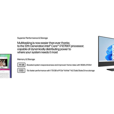 Hewlett Packard Pavilion 32-b0050 All-in-One 32" Desktop, i7-12700T, 16GB/1TB SSD - Open Box