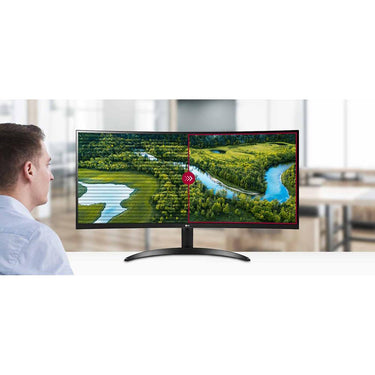 LG 34WQ60C-B  34" 21:9 Curved UltraWide QHD (3440 x 1440) IPS Monitor - Open Box