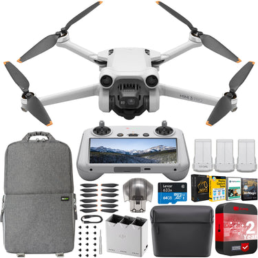 DJI Mini 3 Pro Drone Quadcopter + RC Smart Remote + Fly More Kit Plus Bundle
