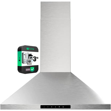 Sharp 30" Wall Mount Chimney Range Hood Stainless Steel with 3 Year Warranty