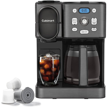 Cuisinart 2-IN-1 Center Combo Brewer Coffee Maker, Black Stainless