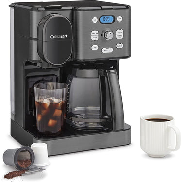 Cuisinart 2-IN-1 Center Combo Brewer Coffee Maker, Black Stainless