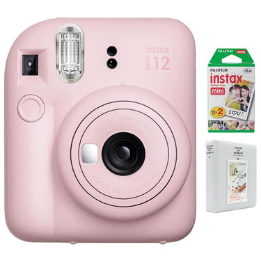 Fujifilm Instax Mini 12 Instant Camera, Blossom Pink w/ Instant Film + Photo Album
