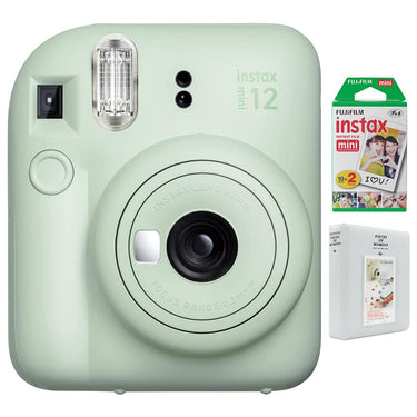 Fujifilm Instax Mini 12 Instant Camera, Mint Green w/ Instant Film + Photo Album