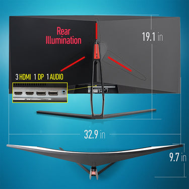 Deco Gear 35" Curved Gaming Ultrawide Monitor, 3440x1440, 120 Hz, 1ms MPRT + BONUS ITEMS