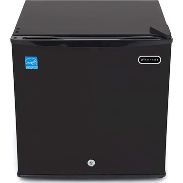 Whynter Mini Upright Freezer with Lock, Black Stainless Steel (CUF-110B)