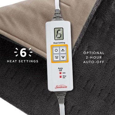 Sunbeam Xpress Heating Pad for Back, Neck, & Shoulder 6 Settings, King Open Box