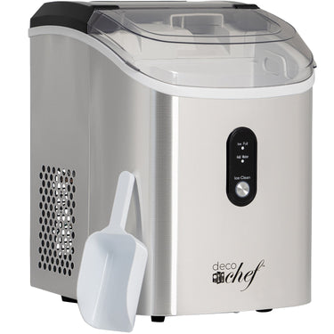 Deco Chef 33LB Nugget Ice Maker, 1-Press Auto Operation, Self-Cleaning, Stainless Steel