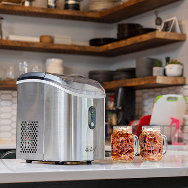 Deco Chef 33LB Nugget Ice Maker, 1-Press Auto Operation, Self-Cleaning, Stainless Steel