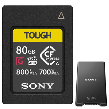 Sony 80GB CFexpress Type A TOUGH Memory Card with Type A/SD Memory Card Reader