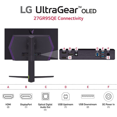 LG 27GR95QE-B UltraGear OLED 27" Gaming Monitor QHD with 240Hz Refresh Rate
