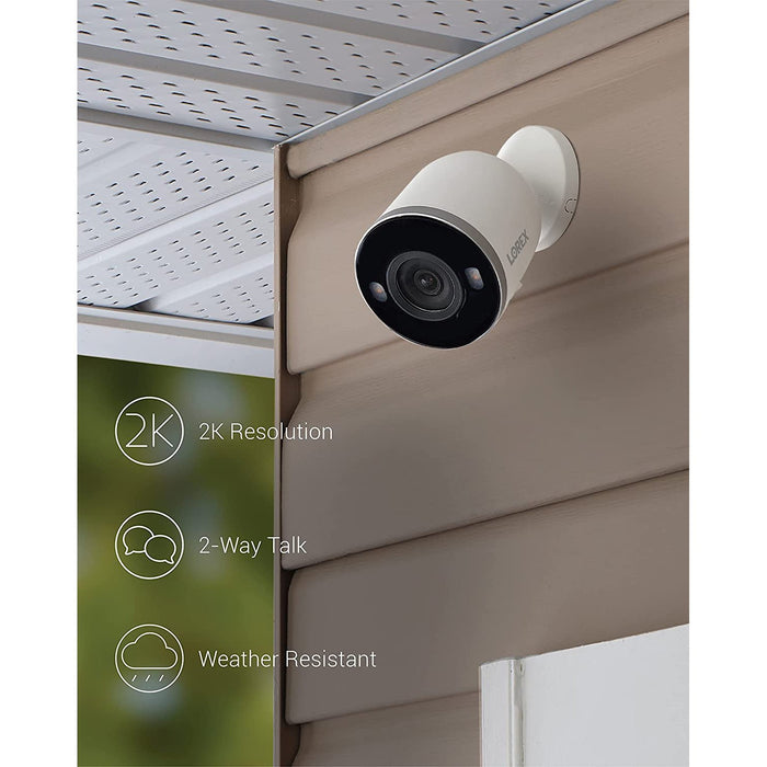 Lorex Smart Indoor/Outdoor 2K Wi-Fi Camera and 32GB microSD Card, Refurbished