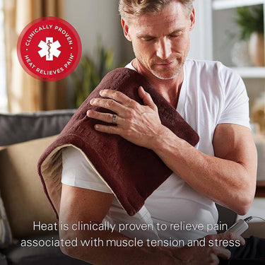 Sunbeam Heating Pad for Back, Neck, and Shoulder 6 Heat Settings, King Open Box