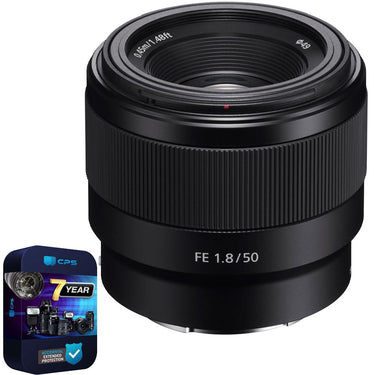 Sony FE 50mm F1.8 Full-frame Prime E-Mount Lens + 7 Year Protection Plan