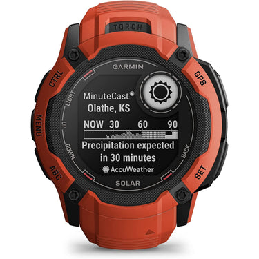 Garmin Instinct 2X Solar Rugged GPS Smartwatch, Flame Red