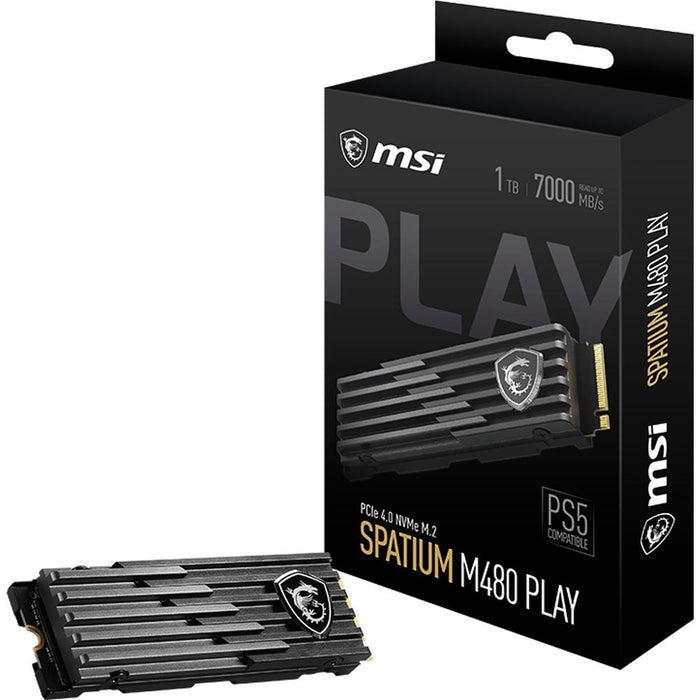 MSI Spatium M480 NVMe M.2 1TB Play SSD Storage - SM480N1TBP