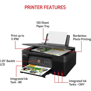 Canon PIXMA G3270 Wireless MegaTank All-in-One Printer in Black - 5805C002