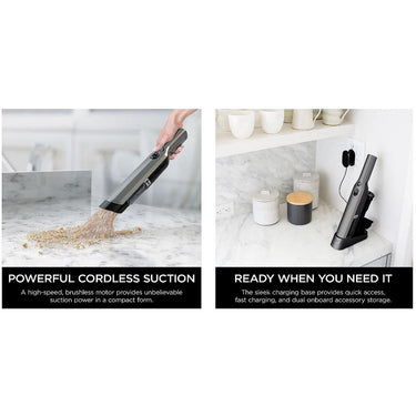 Shark QV201 WANDVAC Handheld Vacuum and Charging Dock, Lilac CERTIFIED REFURBISHED