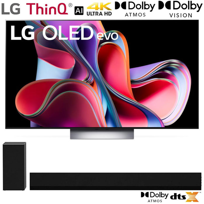 LG OLED evo G3 65" 4K Smart TV w/ LG GX 3.1 ch High Res Audio Soundbar (2023 Model)