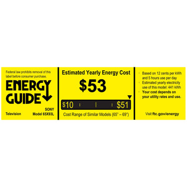 Sony BRAVIA XR 65 inch Class X93L Mini LED 4K HDR Google TV (2023)