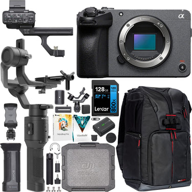 Sony Cinema Line FX30 Super 35 Camera Body + XLR Handle + DJI Ronin-SC Gimbal Bundle