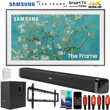 Samsung 32" The Frame QLED HDR 4K Smart TV with Deco Gear Home Theater Bundle (2023)