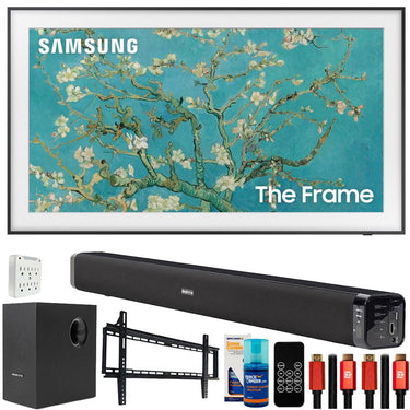 Samsung 32" The Frame QLED HDR 4K Smart TV with Deco Gear Home Theater Bundle (2023)