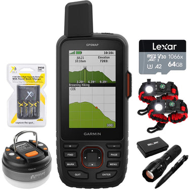 Garmin GPSMAP 67i Rugged GPS Handheld with inReach w/ Accessories Bundle